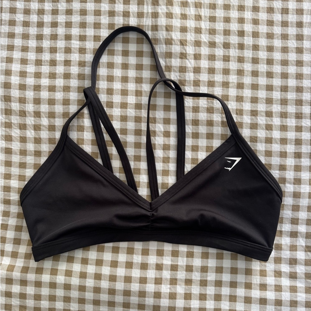 Gymshark Black Strappy Sports Bra